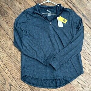 Men's NWT All in Motion Athletic Quarter Zip in Heathered Dark Blue - Size Large